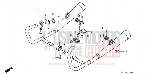 EXHAUST MUFFLER CM125CP de 1993